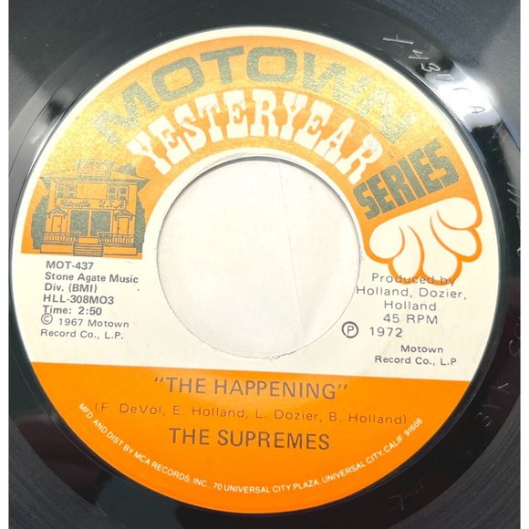 The Supremes The Happening / Reflections 45 Vinyl Soul Record Motown 1972 - Picture 1 of 4